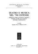 Cover for Teatro e musica nel '700 estense