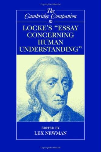 Cover for The Cambridge Companion to Locke's 'Essay Concerning Human Understanding' (Cambridge Companions to Philosophy)