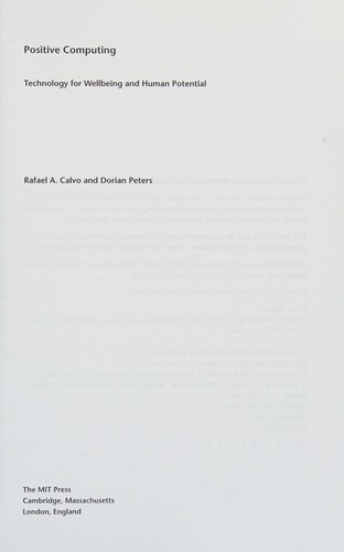 Cover for Positive computing