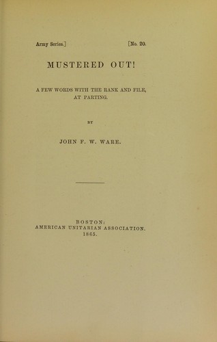Cover for Mustered out!
