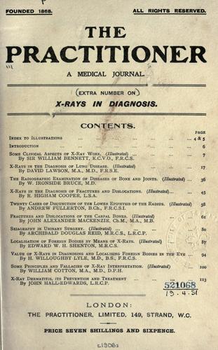 Cover for X-rays in diagnosis.