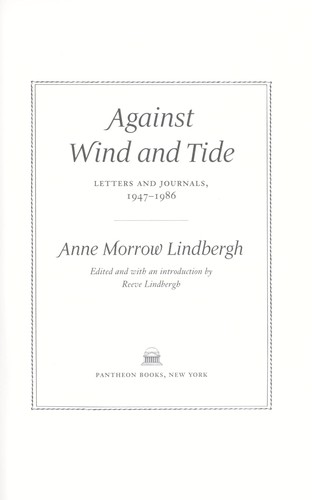Cover for Against wind and tide