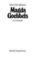 Cover for Magda Goebbels
