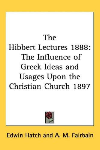Cover for The Hibbert Lectures 1888