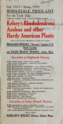 Cover for Fall 1907-spring 1908 wholesale price-list