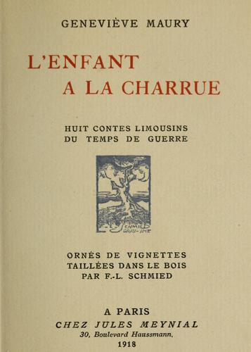 Cover for L'enfant à la charrue