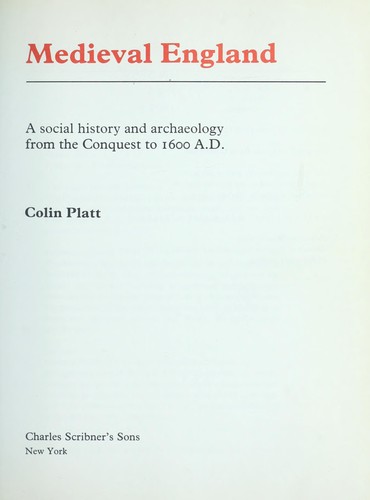 Cover for Medieval England