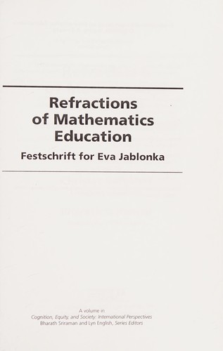 Cover for Refractions of mathematics education