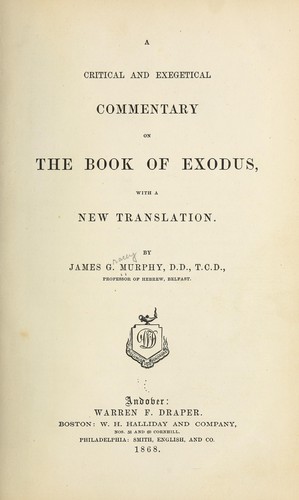Cover for A critical and exegetical commentary on the book of Exodus
