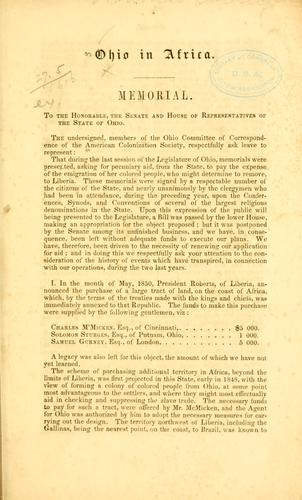 Cover for Ohio in Africa.