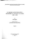 Cover for Un monde méditerranéen