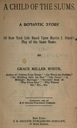 Cover for A child of the slums