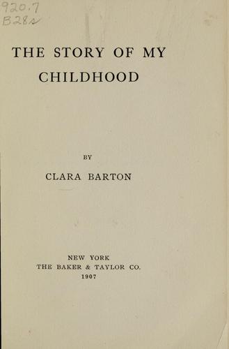 Cover for The story of my childhood