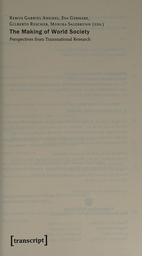 Cover for Making of World Society