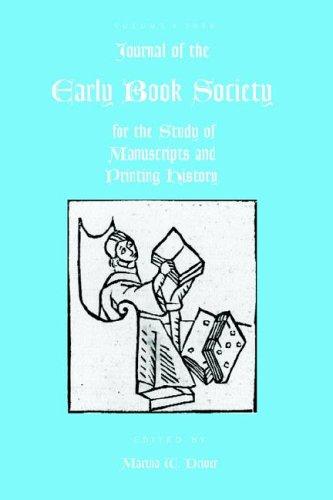 Cover for Journal of the Early Book Society volume 9