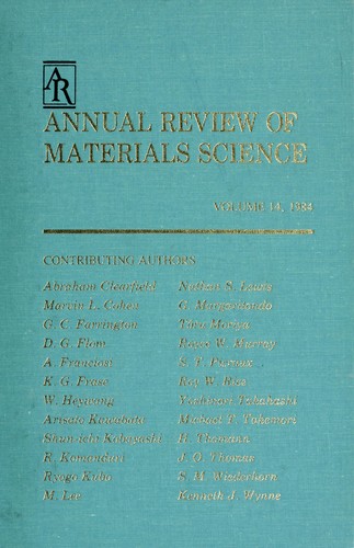 Cover for Annual review of materials science