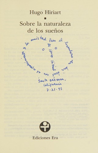 Cover for Sobre la naturaleza de los sueños