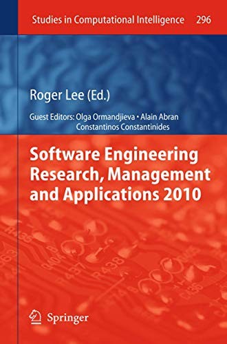 Cover for Software Engineering Research, Management and Applications 2010