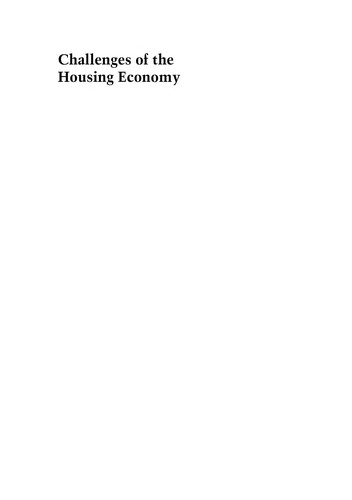 Cover for The challenges of the housing economy
