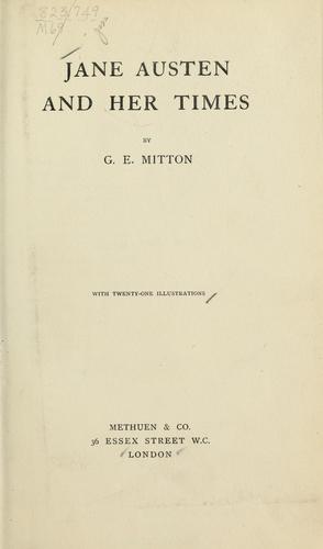 Cover for Jane Austen and her times