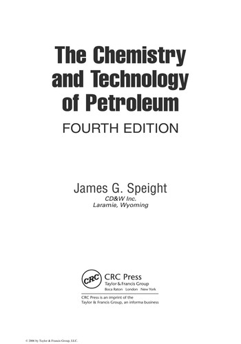 Cover for The chemistry and technology of petroleum