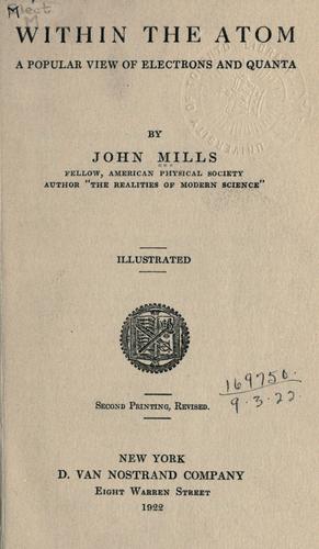 Cover for Within the atom