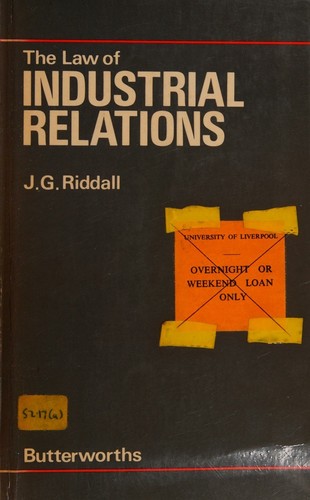 Cover for The law of industrial relations