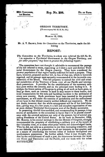 Cover for Oregon Territory