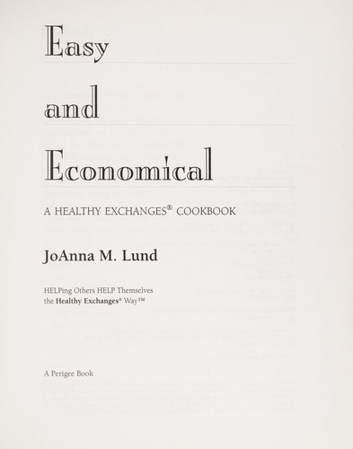 Cover for EASY AND ECONOMICAL