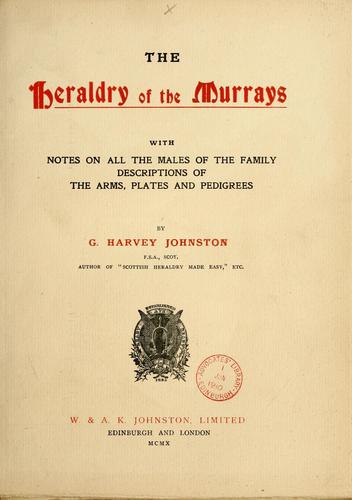Cover for The heraldry of the Murrays