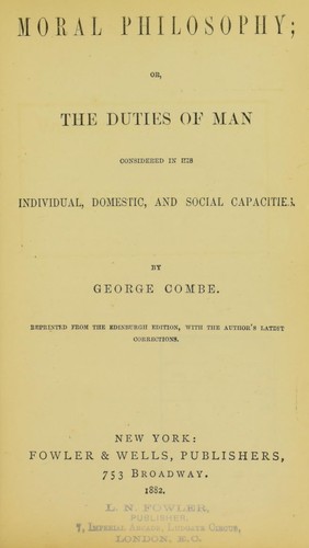 Cover for Moral philosophy