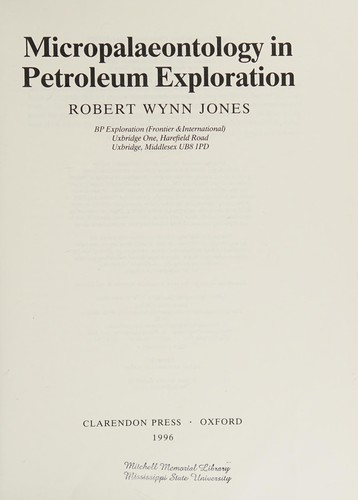 Cover for Micropalaeontology in petroleum exploration