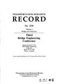 Cover for Third Bridge Engineering Conference