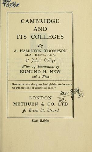 Cover for Cambridge and its colleges.