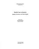 Cover for Health care in Jamaica