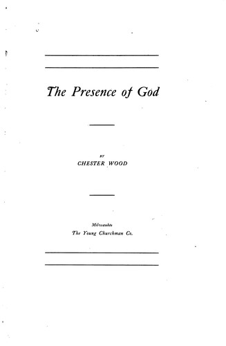 Cover for The presence of God