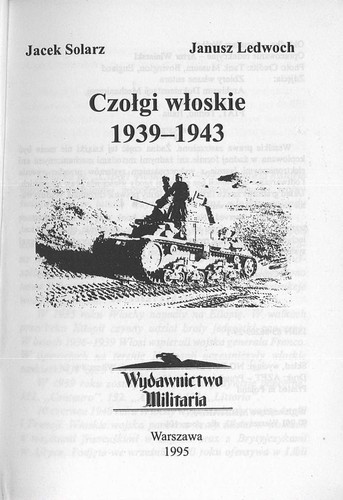 Cover for Czo¿gi w¿oskie 1939-1943