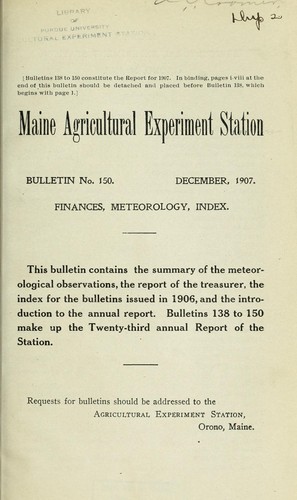 Cover for Finances, meteorology, index