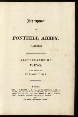 Cover for A description of Fonthill Abbey, Wiltshire