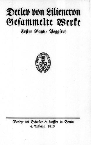Cover for Gesammelte Werke