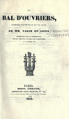 Cover for Le bal d'ouvriers