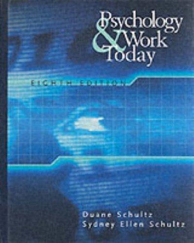 Cover for Psychology and Work Today