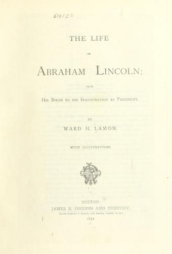 Cover for The life of Abraham Lincoln