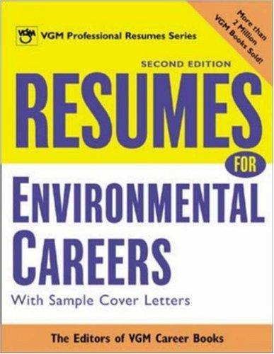 Cover for Resumes for Environmental Careers, 2nd Ed.