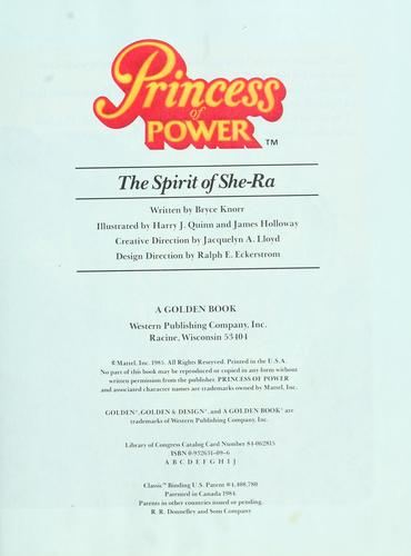 Cover for The spirit of She-Ra