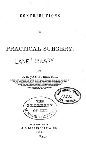 Cover for Contributions to practical surgery.