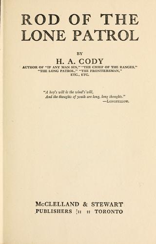 Cover for Rod of the lone patrol