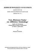Cover for Vom "Rheinauer Paulus" zur "Millstätter Sündenklage"