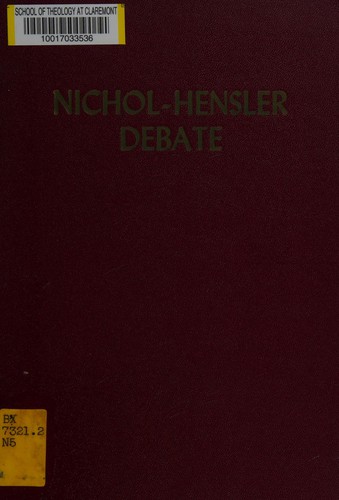 Cover for Nichol-Hensler debate ...