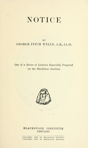 Cover for Notice.